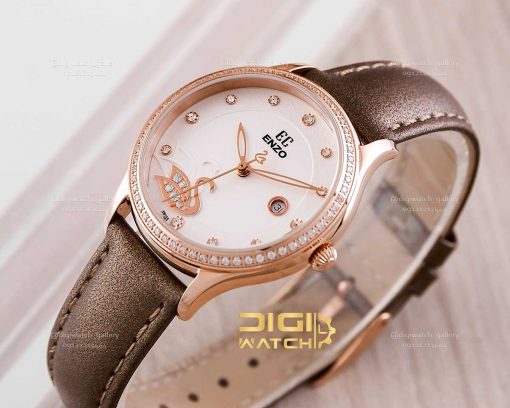 ساعت انزو اورجینال چرمی زنانه ENZO EC-7138REL