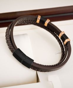 دستیند چرمی 3 دور هابلوت hublot