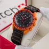 ساعت امگا سواچ قاب فلزی بند چرم مدل لاوا Omega Swatch Mission to Earth-Lava