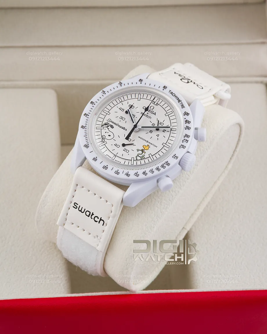 ساعت امگا سواچ مدل مون فاز اسنوپی Omega Swatch Mission the Moonphase Snoopy