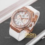 ساعت زنانه سفید برند هابلوت نگین‌دار HUBLOT BIGBANG