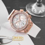 ساعت زنانه سفید برند هابلوت نگین‌دار HUBLOT BIGBANG - Image 2