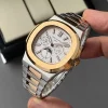 ساعت پتک فیلیپ ناتلیوس موتور اتوماتیک مردانه Patek Philippe رزگلد سیلور