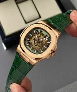 ساعت پتک فیلیپ ناتلیوس موتور اتوماتیک مردانه Patek Philippe سبز