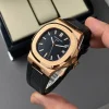 ساعت پتک فیلیپ ناتلیوس موتور اتوماتیک مردانه Patek Philippe مشکی طلایی