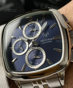 خرید ساعت ویتوریا مدل VT3403 رنگ سیلور صفحه آبی