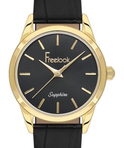 ساعت چرمی زنانه فریلوک مشکی FL.1.10541-3