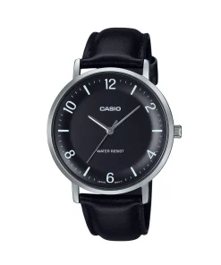 ساعت چرمی کاسیو اورجینال مدل Casio MTP-VT03L-1B