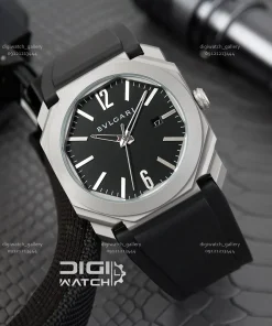 ساعت مردانه بولگاری مدل اکتو Bvlgari OCTO مشکی