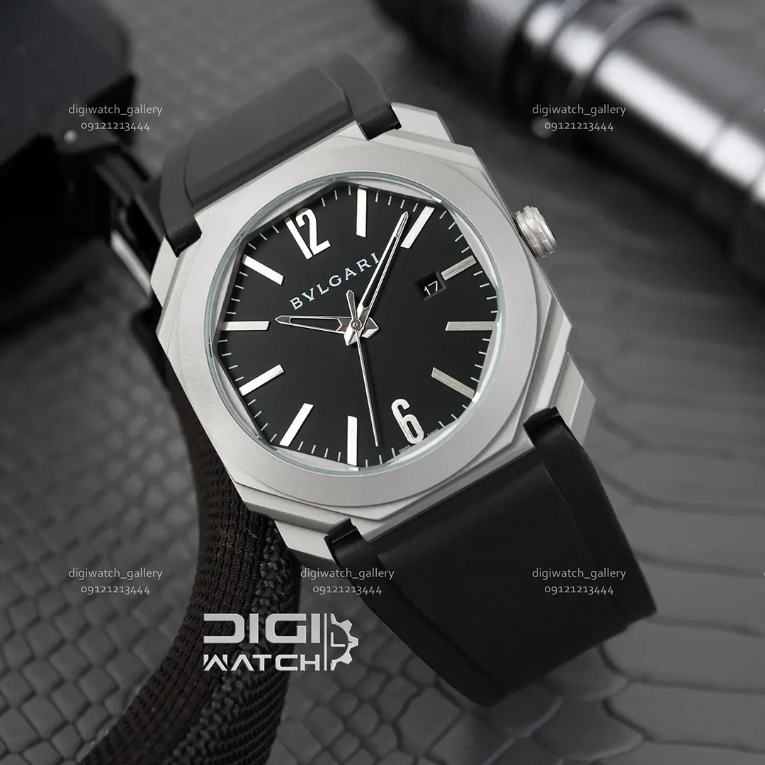 ساعت مردانه بولگاری مدل اکتو Bvlgari OCTO مشکی