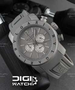 ساعت مردانه بولگاری طوسی Bvlgari-Calibro